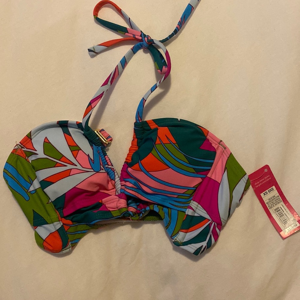 Multi colored woman’s bikini top size XS